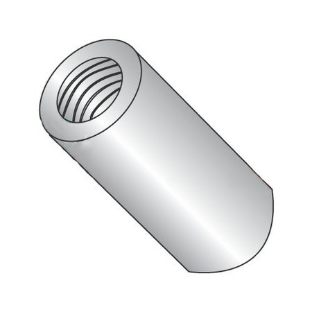 NEWPORT FASTENERS Round Standoffs, #6-32 Thrd Sz, 3/8 in Bd L, Aluminum Plain, 1/4 in OD 898648